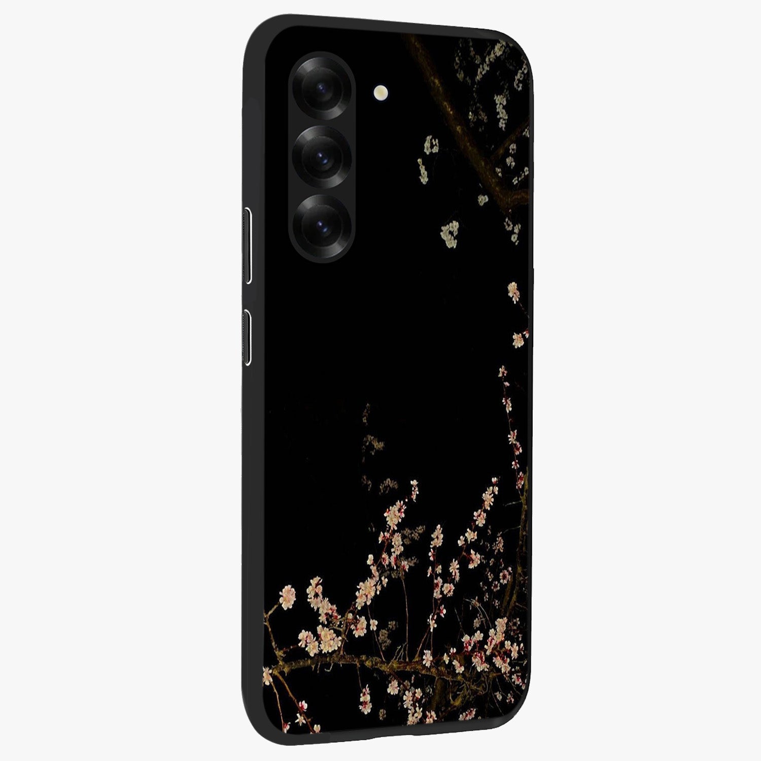 Petal Moon Light With Custom Name Glass Case upright view showcasing elegant floral moon artwork with personalized aesthetic.