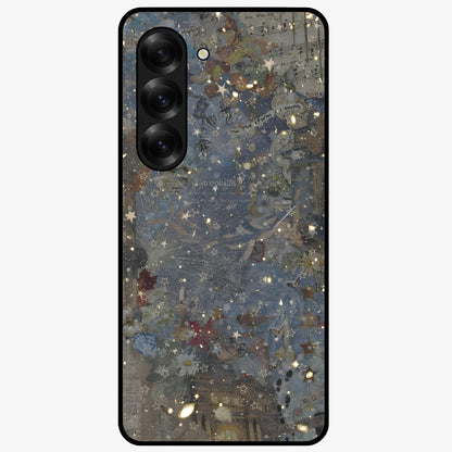 Aesthetic Astrolophia Glass Case showing flat back view with dreamy aesthetic design and glossy glass finish.
