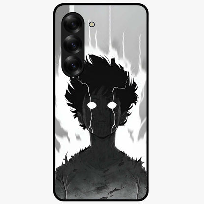 Awakened Inner Rage Glass Case showing flat back view with intense artistic artwork and glossy glass finish.