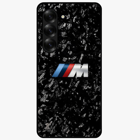 Carbon Speed Mark Glass Case showing flat back view with sporty carbon pattern artwork and glossy glass finish.