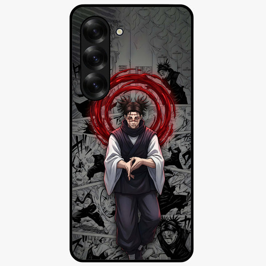 Cursed Ritual Ascension Glass Case showing flat back view with dark ritual themed artwork and glossy glass finish.