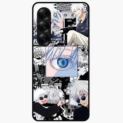 Infinity Sorcerer Chaos Glass Case showing flat back view with mystical sorcerer themed artwork and glossy glass finish.