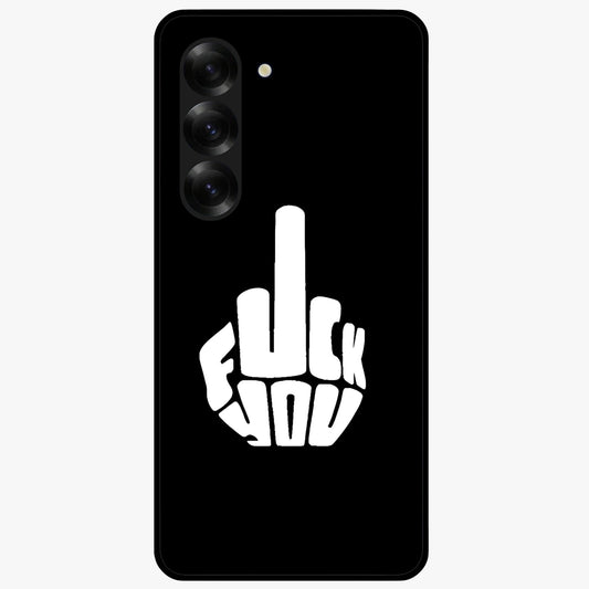 Rebel Mode On Glass Case showing flat back view with bold rebellious typography artwork and glossy glass finish.