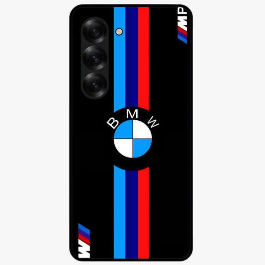 Turbo BMW Beast Glass Case showing flat back view with high performance sports car artwork and glossy glass finish.