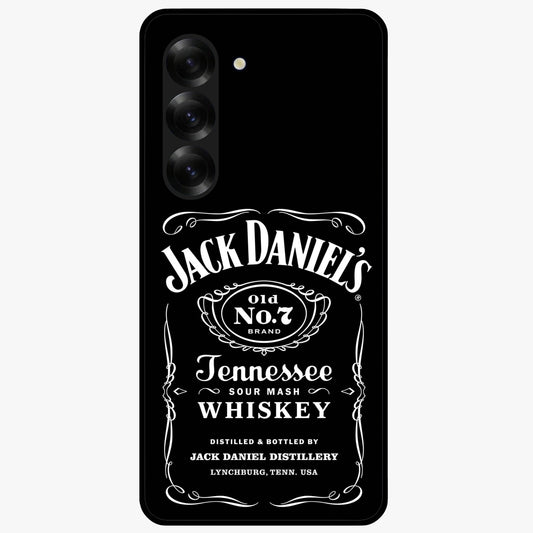 Vintage Whiskey Heritage Glass Case showing flat back view with classic whiskey inspired artwork and glossy glass finish.