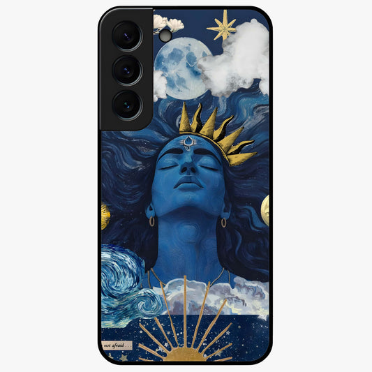 Aesthetic Lord Shiva Glass Case showing flat back view with divine Shiva artwork and glossy glass finish.