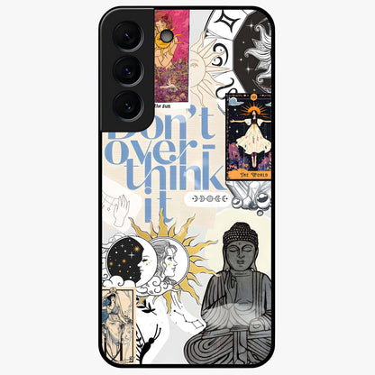 Ethereal Thoughts Glass Case showing flat back view with dreamy artistic artwork and glossy glass finish.