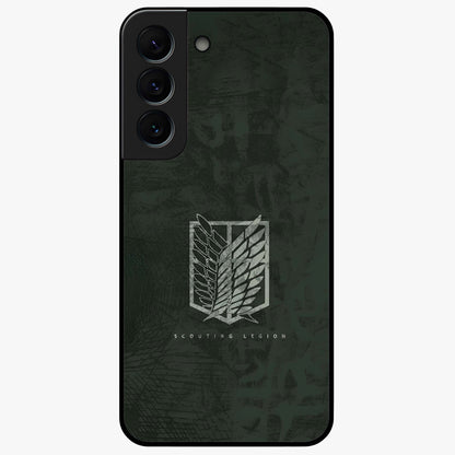 Wings Of Freedom Glass Case showing flat back view with symbolic wings artwork and glossy glass finish.