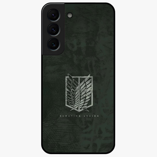 Wings Of Freedom Glass Case showing flat back view with symbolic wings artwork and glossy glass finish.