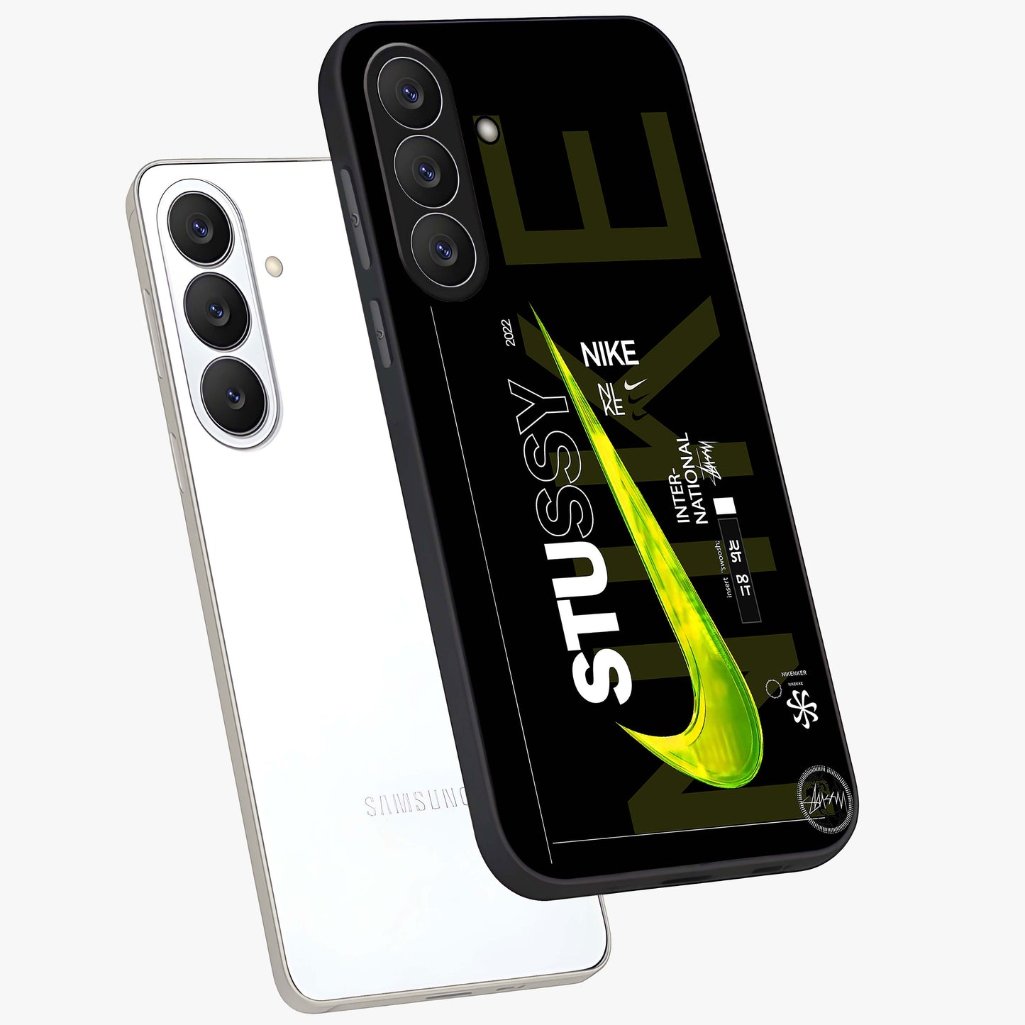 Neon Street Edition Glass Case displayed in angled mockup highlighting vibrant urban design with bold street aesthetic.