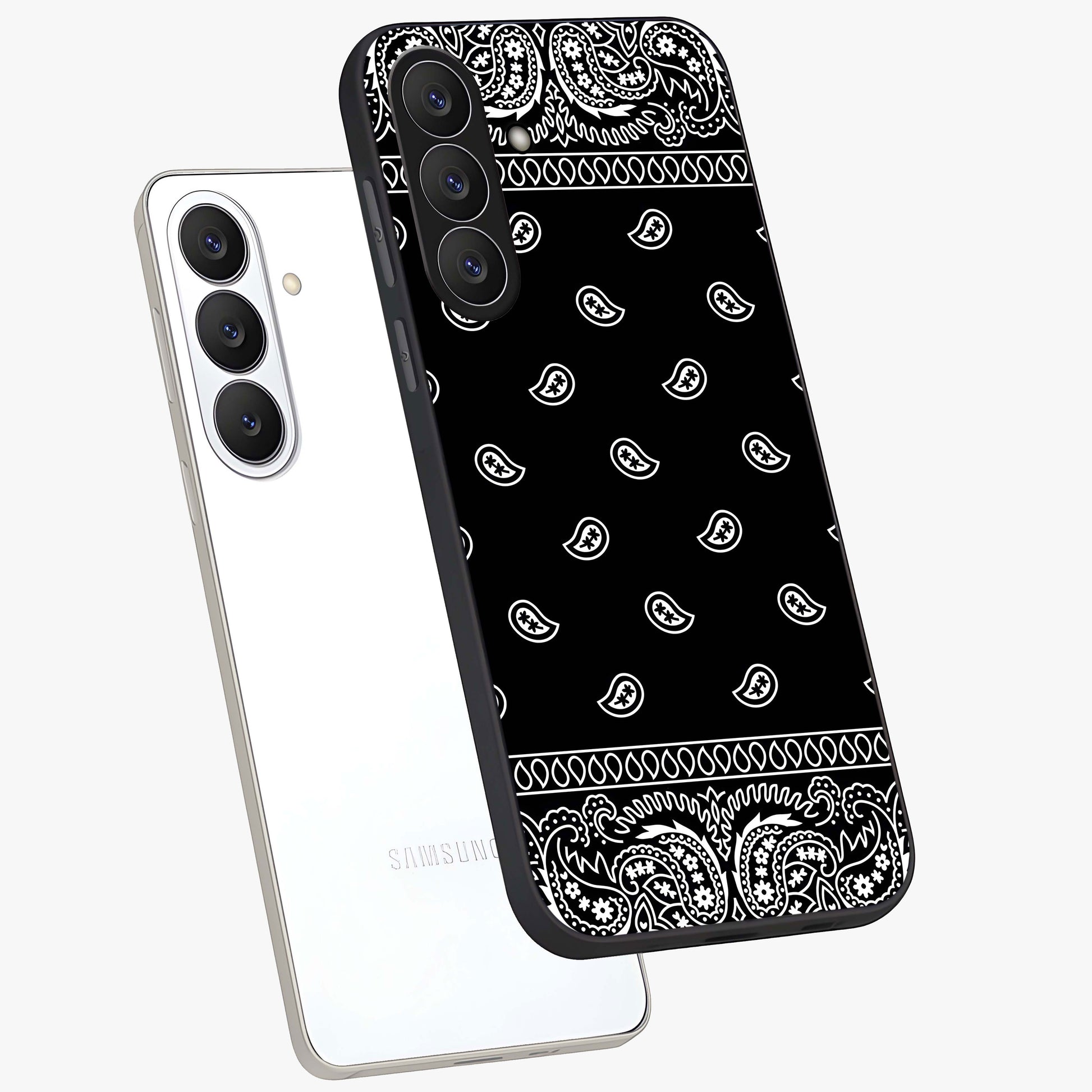Retro Rebel Threads Glass Case displayed in angled mockup highlighting retro inspired graphic design with rebellious aesthetic.