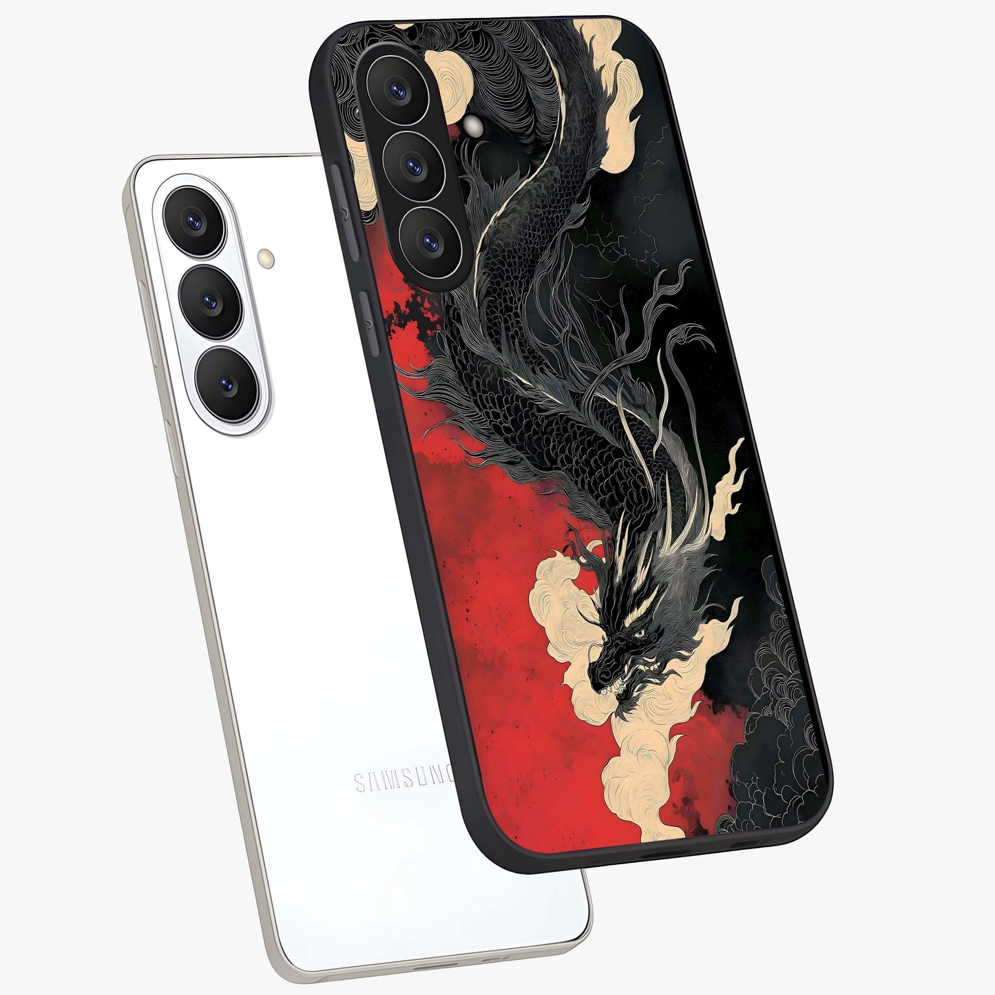 Shadow Dragon Fury Glass Case displayed in angled mockup highlighting powerful dragon illustration with dark fantasy aesthetic.