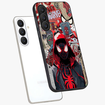 Spider Collage Street Glass Case displayed in angled mockup highlighting dynamic street style collage design with comic aesthetic.