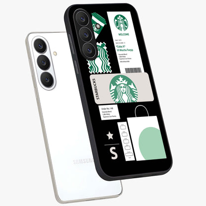 Starbucks Mocha Glass Case displayed in angled mockup highlighting stylish mocha themed design with cozy café aesthetic.