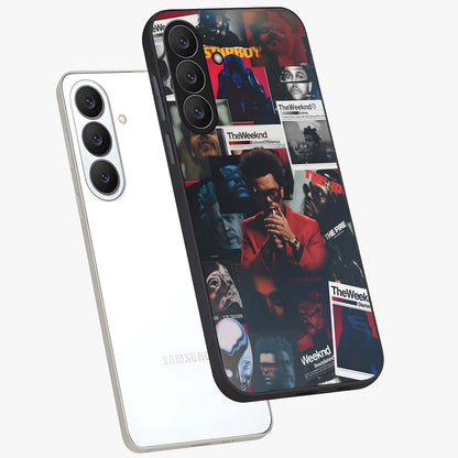The Weeknd Glass Case displayed in angled mockup highlighting stylish pop culture inspired design with modern aesthetic.