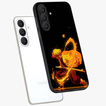Thunder Flame Execution Glass Case displayed in angled mockup highlighting dramatic fire themed design with intense fantasy aesthetic.
