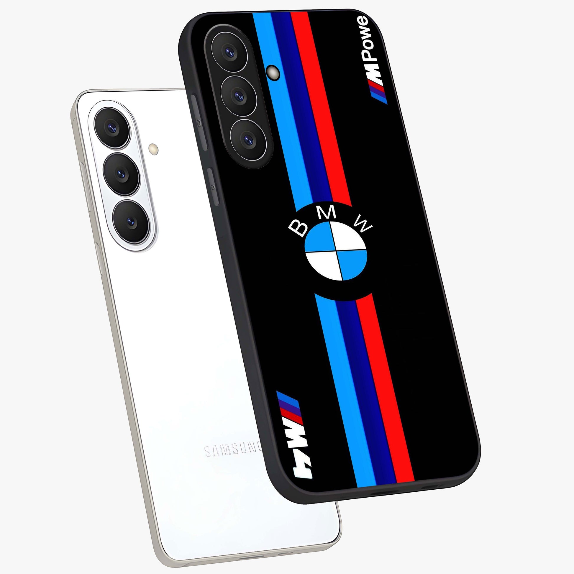 Turbo BMW Beast Glass Case displayed in angled mockup highlighting sleek racing car design with bold automotive aesthetic.