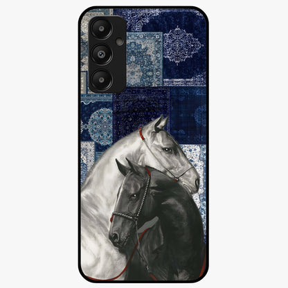 Midnight Stallion Blues Glass Case For Samsung Galaxy A34