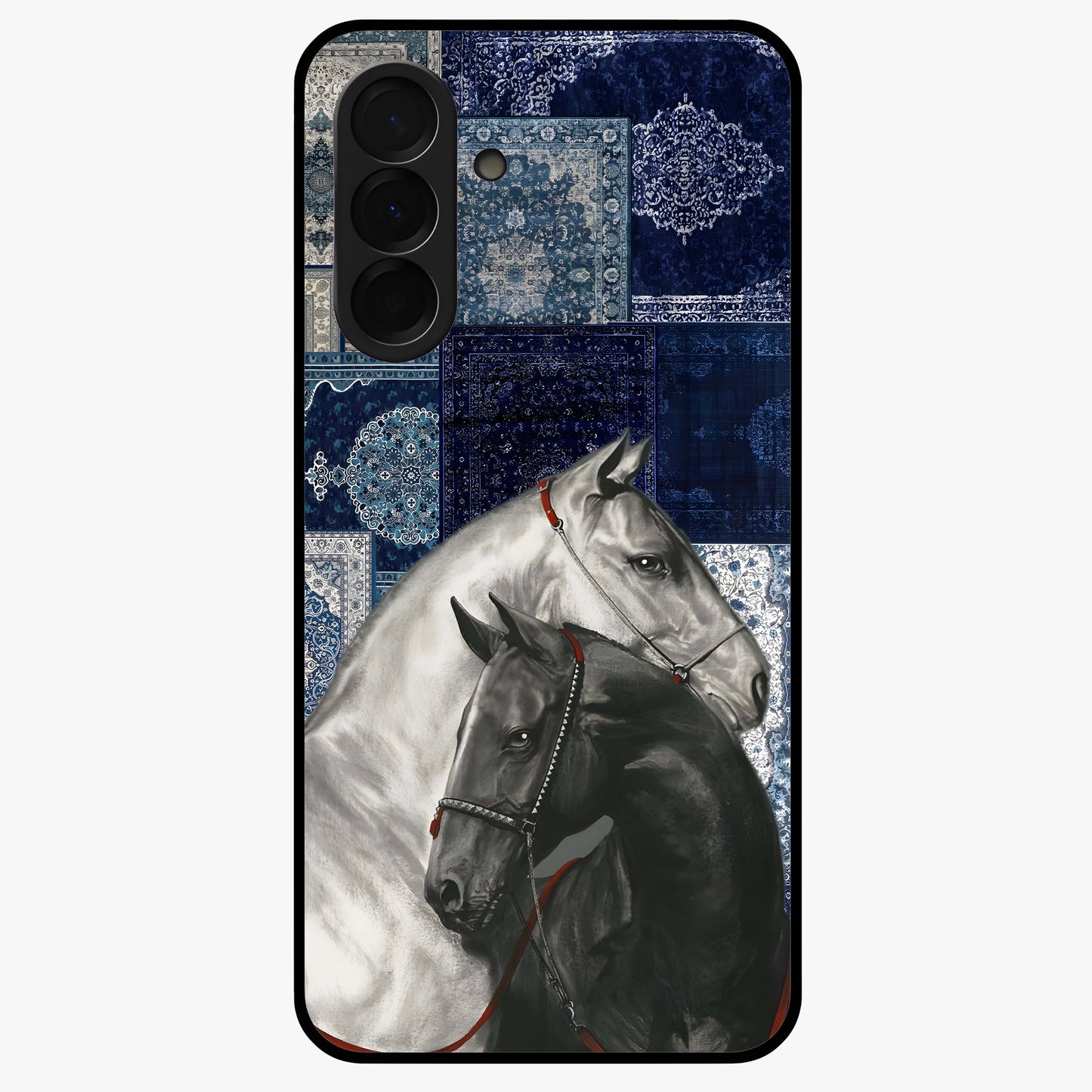 Midnight Stallion Blues Glass Case For Samsung Galaxy A36