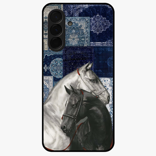Midnight Stallion Blues Glass Case For Samsung Galaxy A36