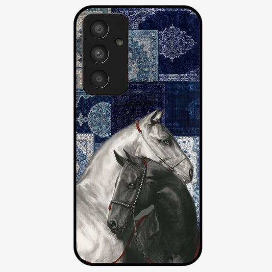 Midnight Stallion Blues Glass Case For Samsung Galaxy A55