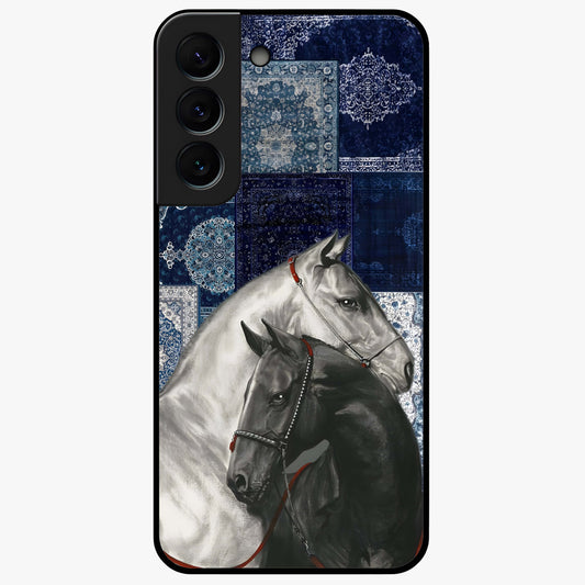 Midnight Stallion Blues Glass Case For Samsung Galaxy S21 Fe