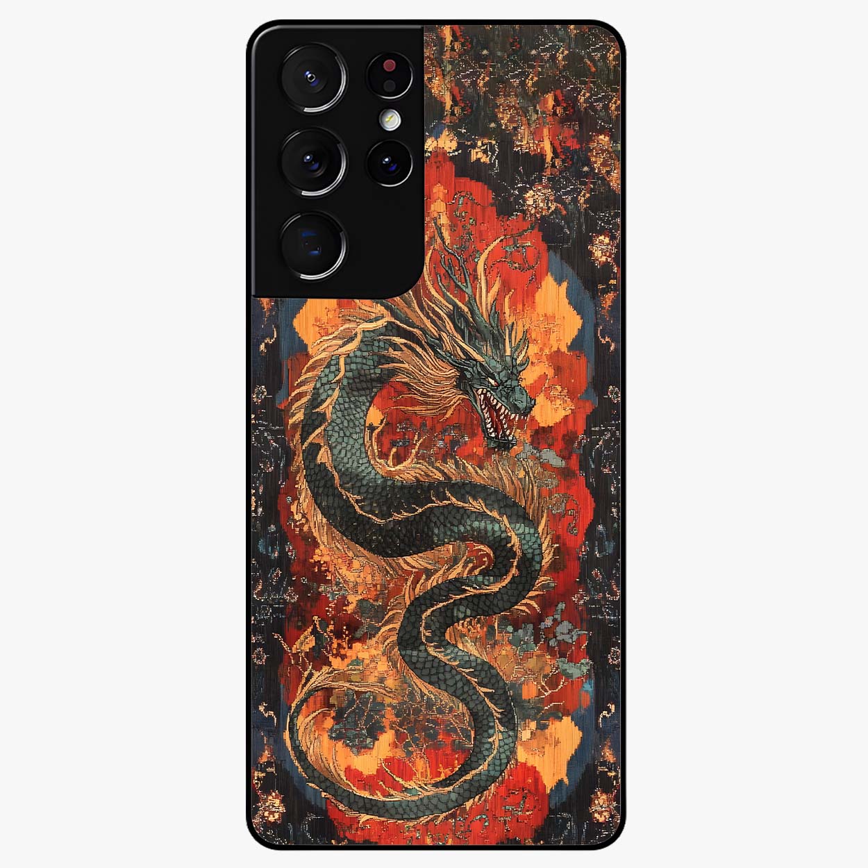Inferno Dragon Soul Glass Case For Samsung Galaxy S21 Ultra