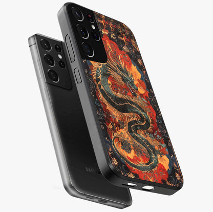 Inferno Dragon Soul Glass Case For Samsung Galaxy S21 Ultra
