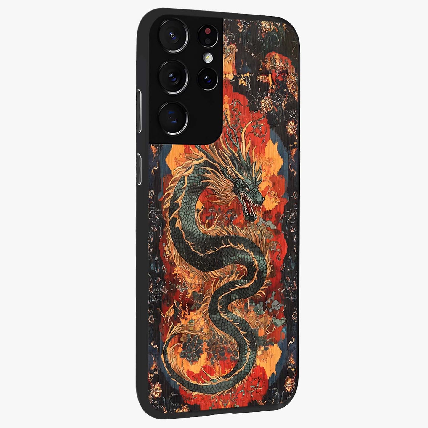 Inferno Dragon Soul Glass Case For Samsung Galaxy S21 Ultra