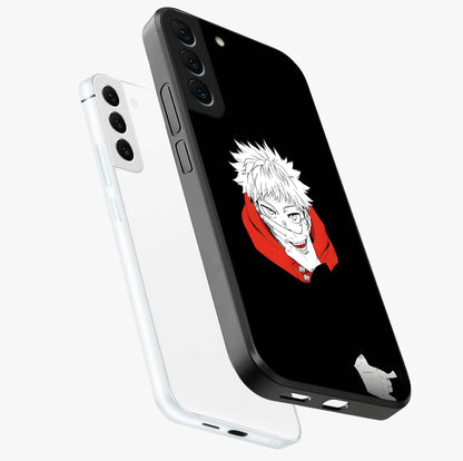 Crimson Chaos Smile Glass Case For Samsung Galaxy S22