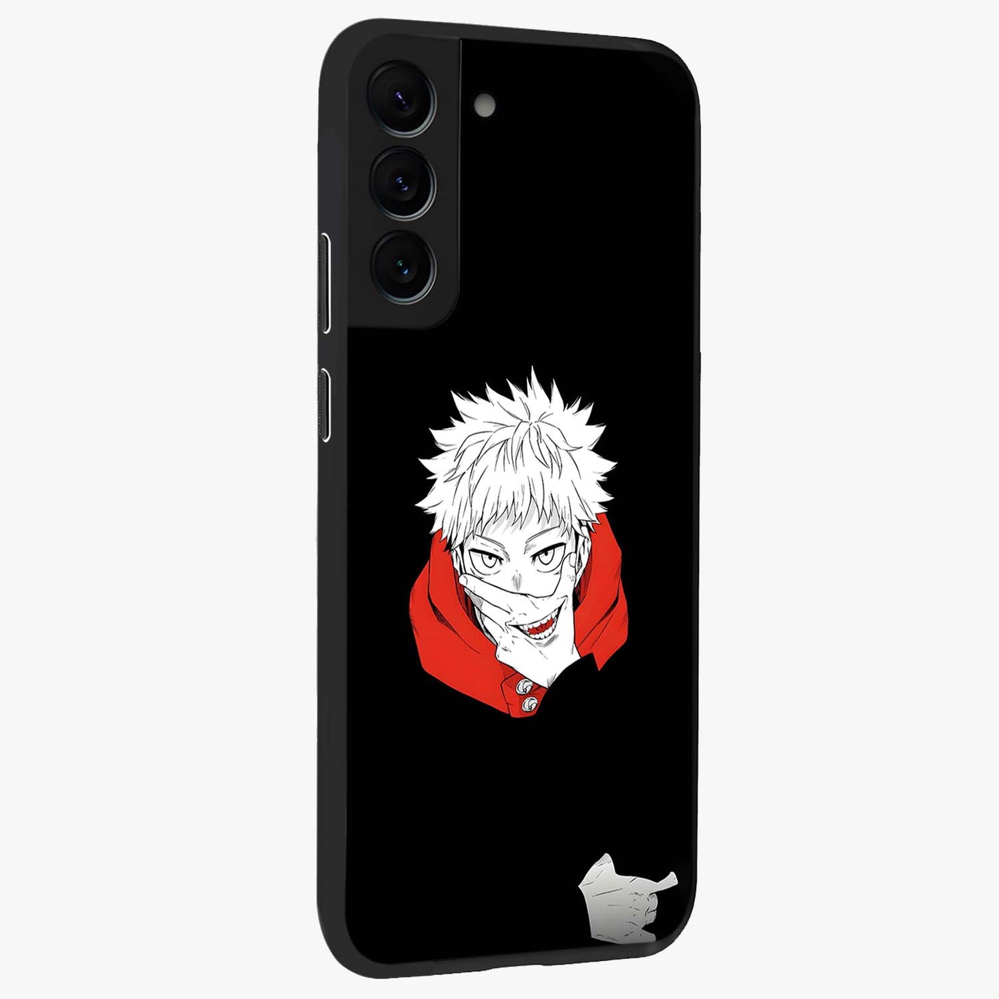Crimson Chaos Smile Glass Case For Samsung Galaxy S22