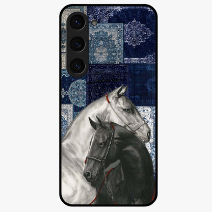Midnight Stallion Blues Glass Case For Samsung Galaxy S23