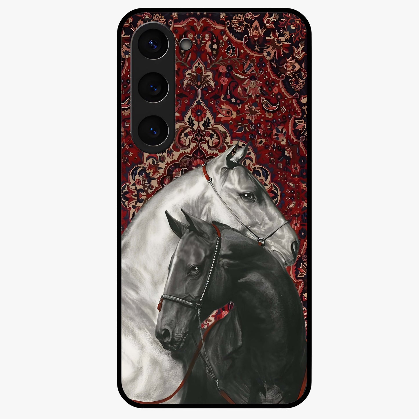 Regal Stallion Tapestry Glass Case For Samsung Galaxy S23