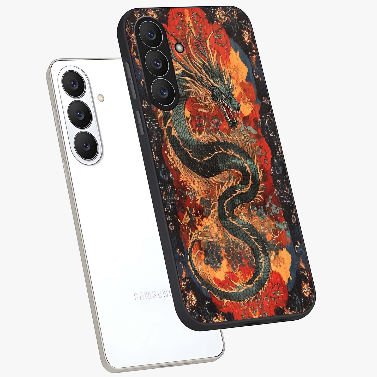 Inferno Dragon Soul Glass Case For Samsung Galaxy S26