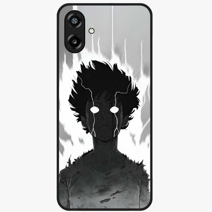 Awakened Inner Rage Glass Case showing flat back view with intense artistic artwork and glossy glass finish.