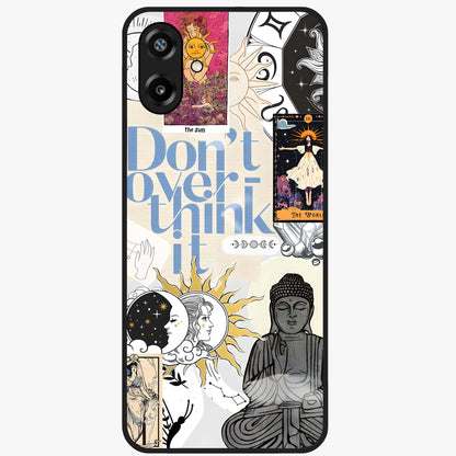 Ethereal Thoughts Glass Case showing flat back view with dreamy artistic artwork and glossy glass finish.