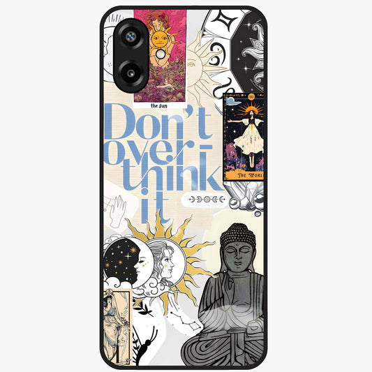 Ethereal Thoughts Glass Case showing flat back view with dreamy artistic artwork and glossy glass finish.