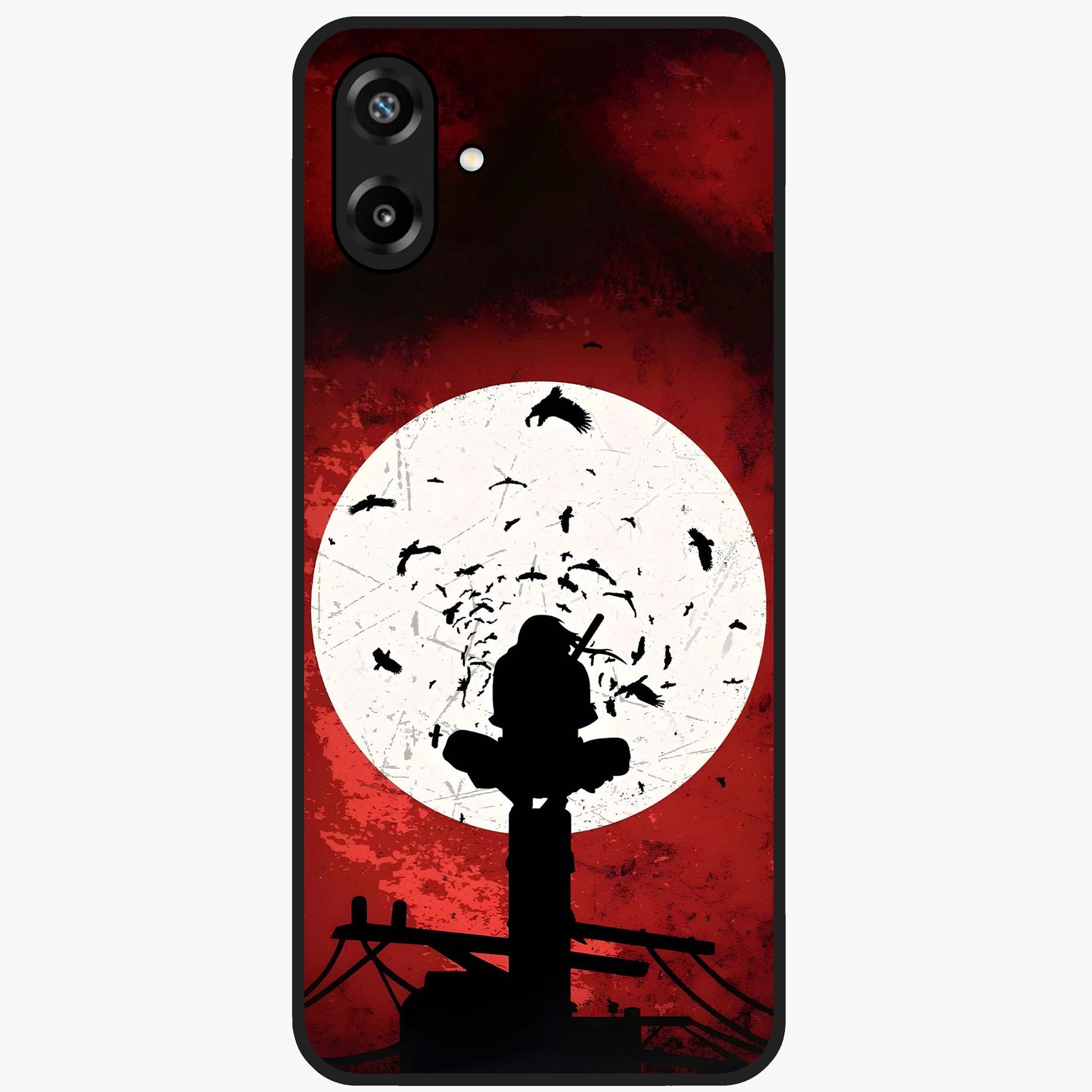 Itachi Limited Edition Naruto Anime Glass Case showing flat back view with iconic anime character artwork and glossy glass finish.