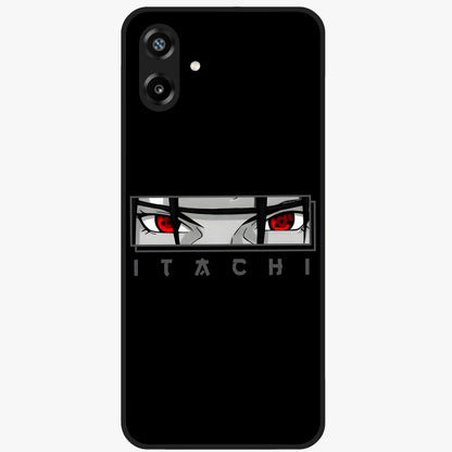 Scarlet Gaze Dominance Glass Case showing flat back view with striking red themed artwork and glossy glass finish.
