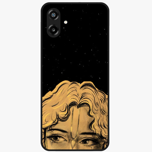 Shri Krishna Art Glass Case showing flat back view with devotional Krishna artwork and glossy glass finish.