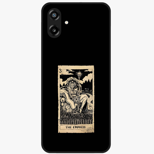 The Empress Glass Case showing flat back view with regal feminine artwork and glossy glass finish.