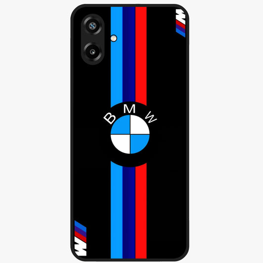Turbo BMW Beast Glass Case showing flat back view with high performance sports car artwork and glossy glass finish.