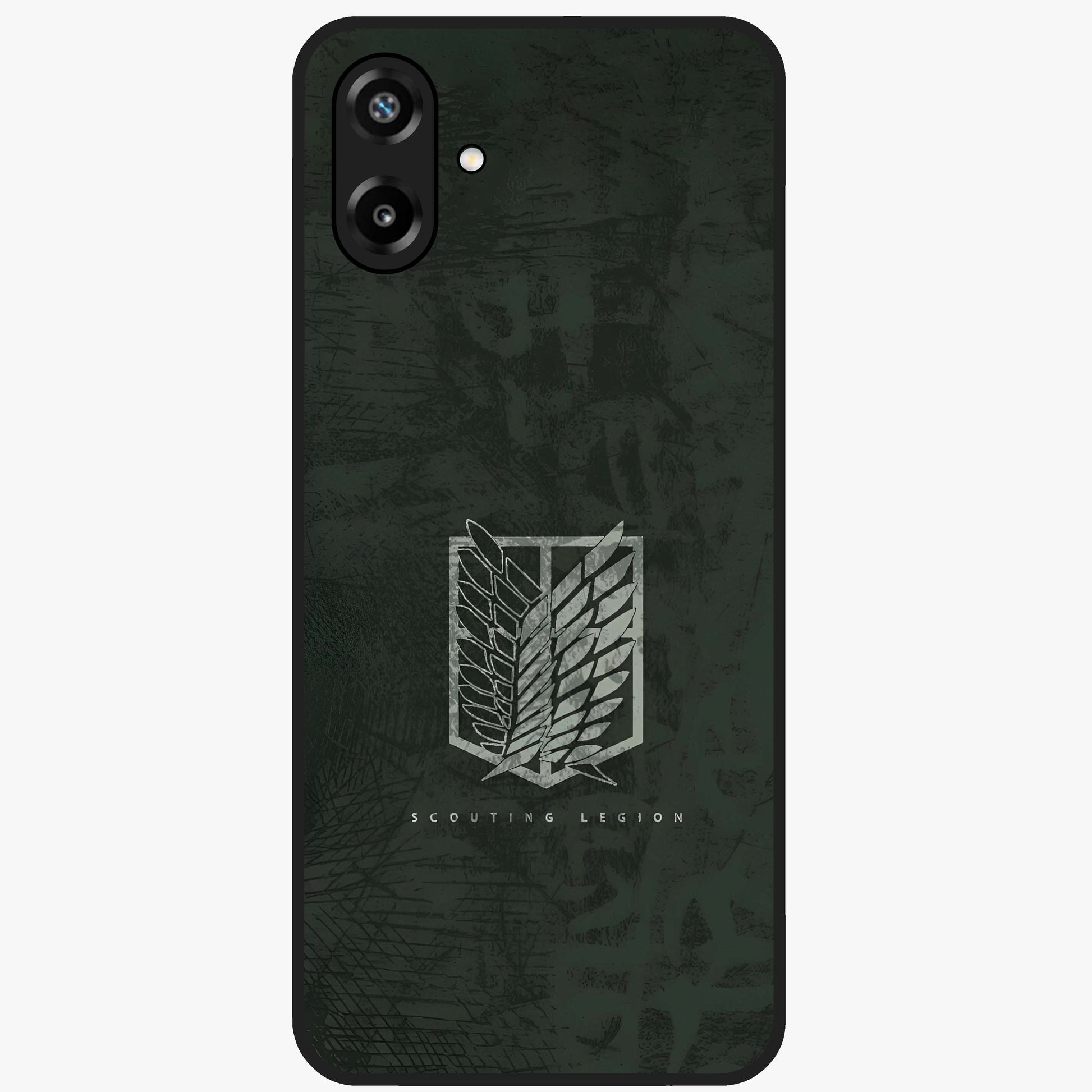 Wings Of Freedom Glass Case showing flat back view with symbolic wings artwork and glossy glass finish.