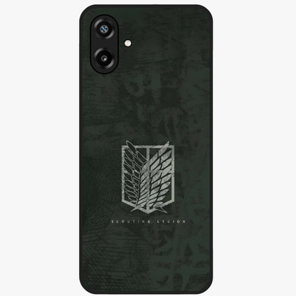 Wings Of Freedom Glass Case showing flat back view with symbolic wings artwork and glossy glass finish.