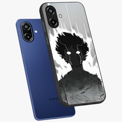 Awakened Inner Rage Glass Case displayed in angled mockup highlighting powerful graphic design and bold artistic theme.