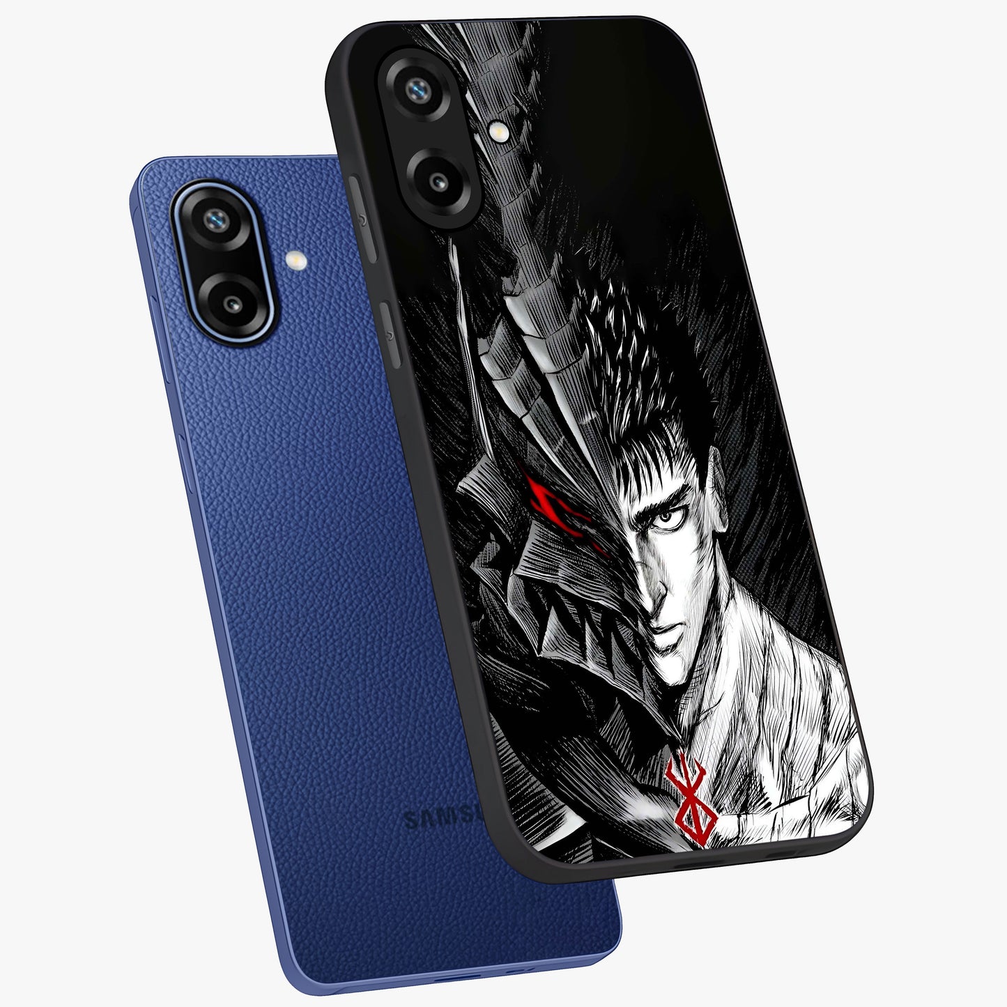 Berserker Blood Oath Glass Case displayed in angled mockup highlighting dark fantasy graphic design and powerful theme.
