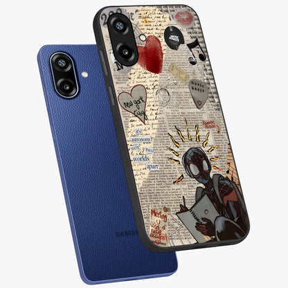 City Dream Sketch Glass Case displayed in angled mockup highlighting minimal city illustration with aesthetic sketch style.