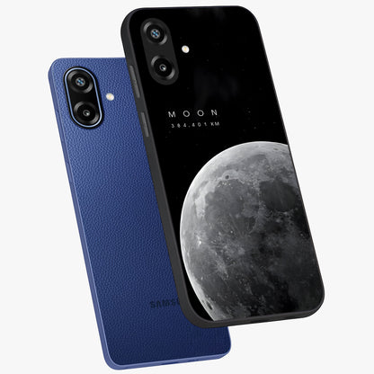 Cosmic Moon Glow Glass Case displayed in angled mockup highlighting celestial moon design with cosmic aesthetic theme.