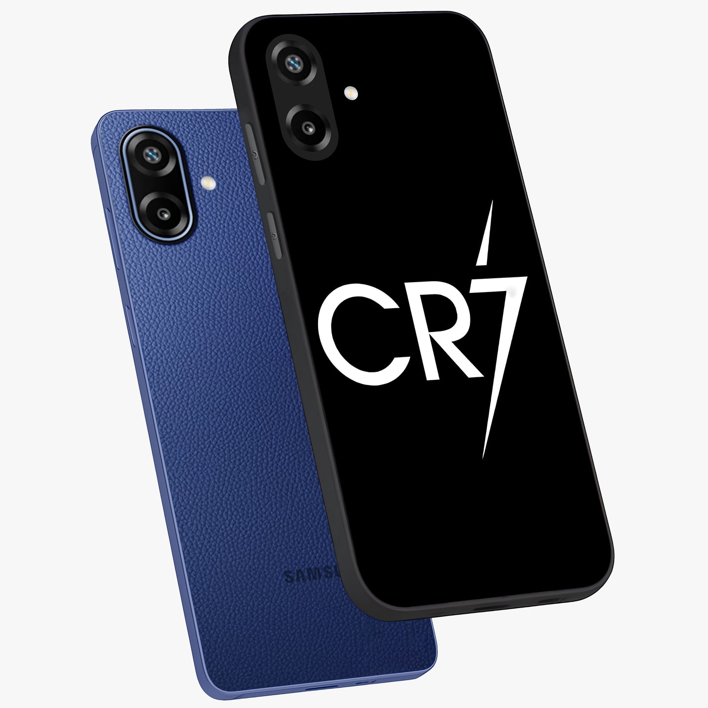 Cr7 Elite Strike Glass Case displayed in angled mockup highlighting powerful sports graphic with bold athletic theme.