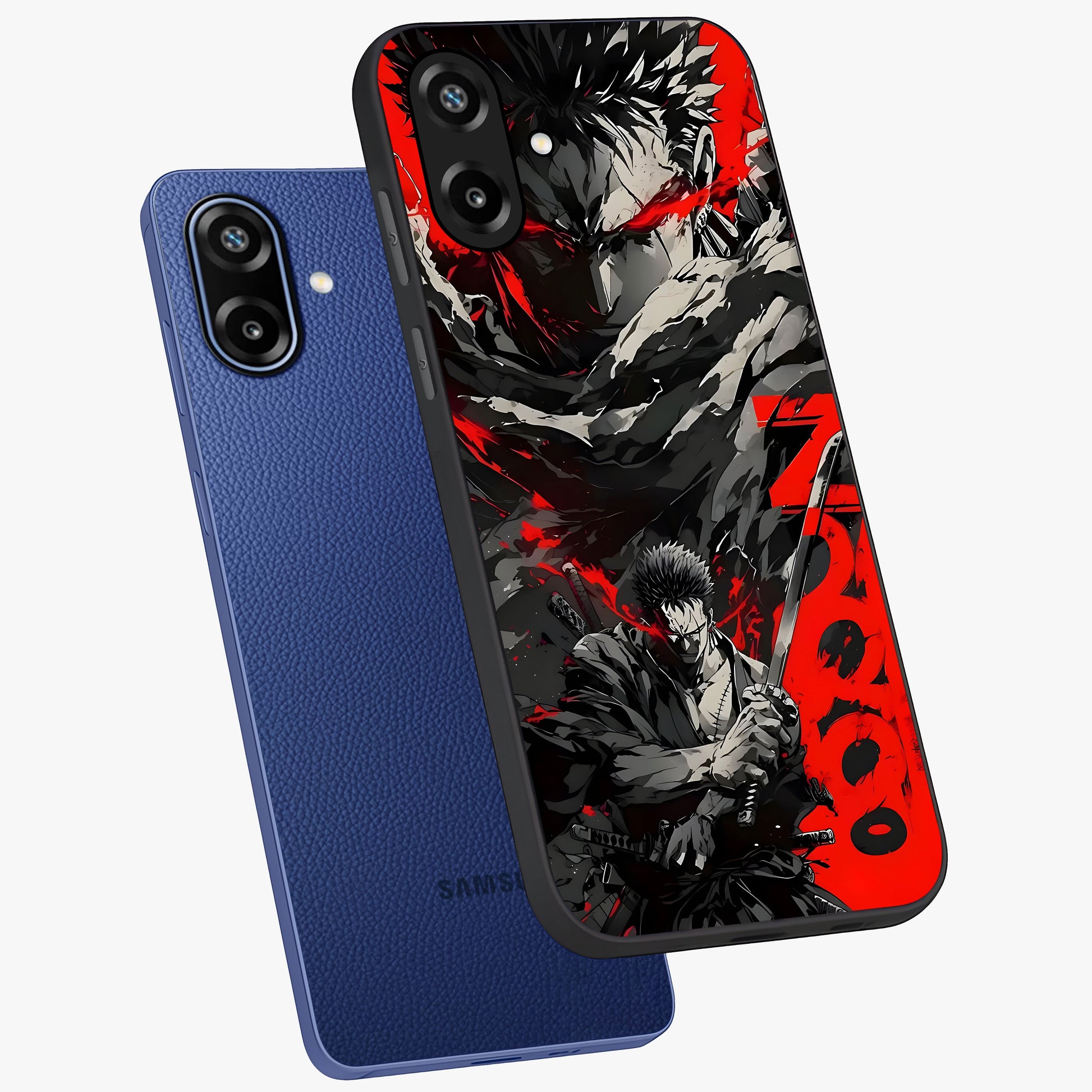 Demon Sword Resolve Glass Case displayed in angled mockup highlighting powerful demon sword illustration with dark fantasy aesthetic.